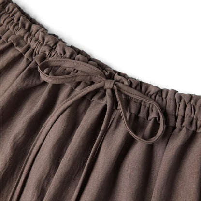 Vintage Victorian Lace-Trimmed Calf-Length Women's Bloomers with Drawstring