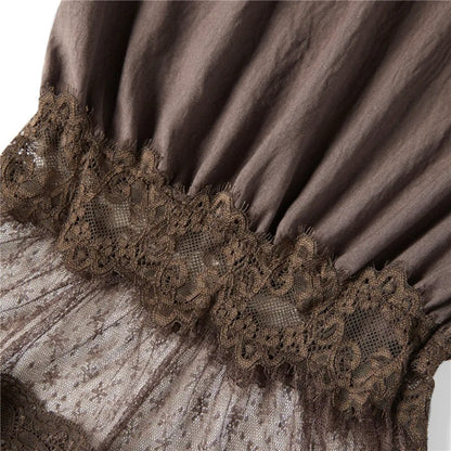 Vintage Victorian Lace-Trimmed Calf-Length Women's Bloomers with Drawstring