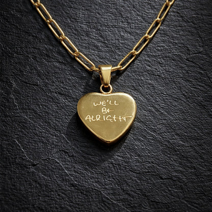 Harry Styles "We'll Be Alright" Fine Line Engraved Guitar Pick Pendant Necklace