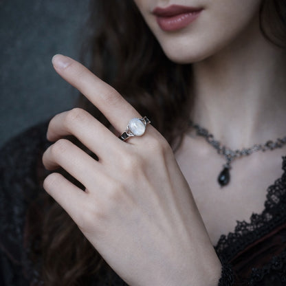 The Twilight Saga Bella Swan's Natural Moonstone Sterling Silver Ring