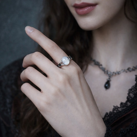 The Twilight Saga 925 Sterling Silver Bella Swan's Natural Moonstone Ring