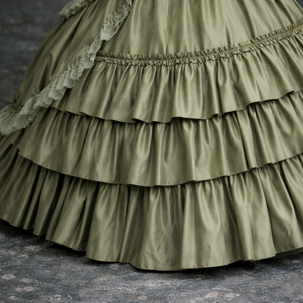 vampire diaries green dress Katherine Pierce Green Ball Gown TVD 18th Century Rococo Dress 3XL (US 22-24)
