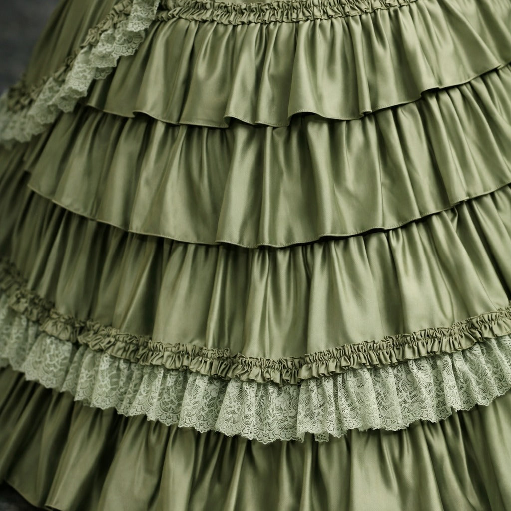 Katherine Pierce The Vampire Diaries 18th Century French Rococo Colonial Green Ball Gown