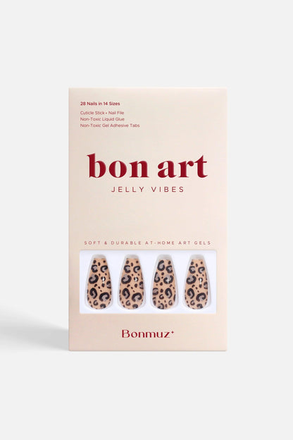 Urban Jungle - Gold Animal Print Soft & Durable Press-On Nails (28 Pack) - Lovez Aqua© - Urban Jungle 1.0