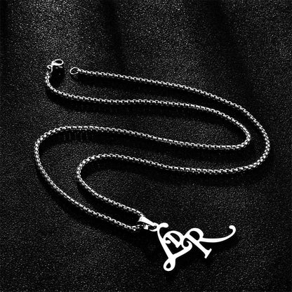 Women's Lana Del Rey Initials Silver Pendant Necklace - Lana Del Rey - 