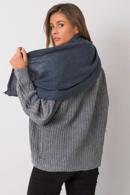Women's Simple Dark Blue Winter Knitted Shawl - Lovez Aqua© - 