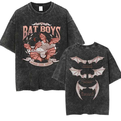 The Bat Boys Rhysand, Azriel & Cassian ACOTAR Wingspan Distressed Unisex T-Shirt - Lovez Aqua© - 10 / XXL
