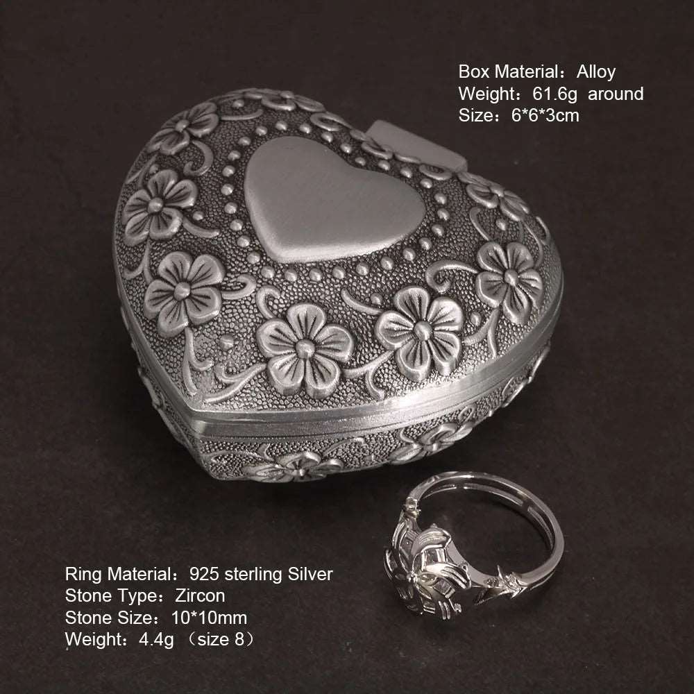 Real S925 Sterling Silver & Zircon LOTR Lady Galadriel Nenya The Ring of Adamant - Lord of the Rings - 