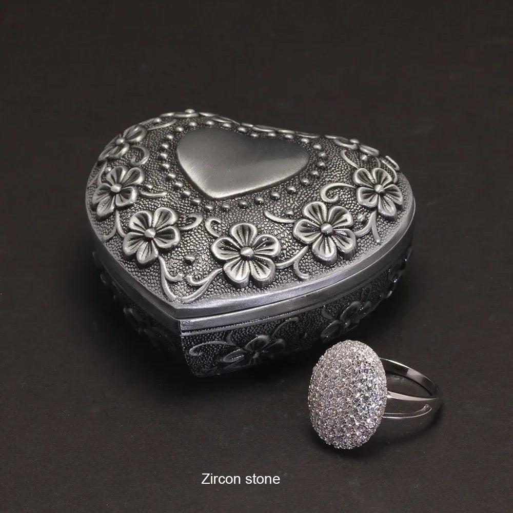 Twilight Real S925 Sterling Silver Bella Swan Engagement Ring With Metal Box - Twilight - Zircon With Box / 5.5