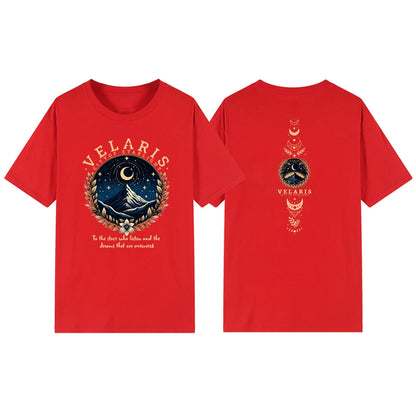 Velaris City of Starlight ACOTAR Night Court Mountains Women's T-Shirt - ACOTAR - Red / S