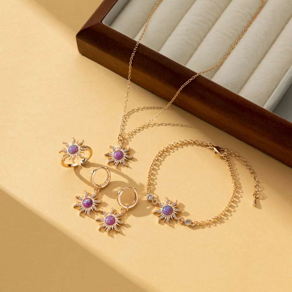 Disney's Tangled Rapunzel Golden Sun Women's Necklace, Earrings or Ring - Disney - 
