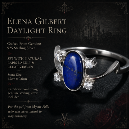 The Vampire Diaries Elena Gilbert's Sterling Silver Original Daylight Ring
