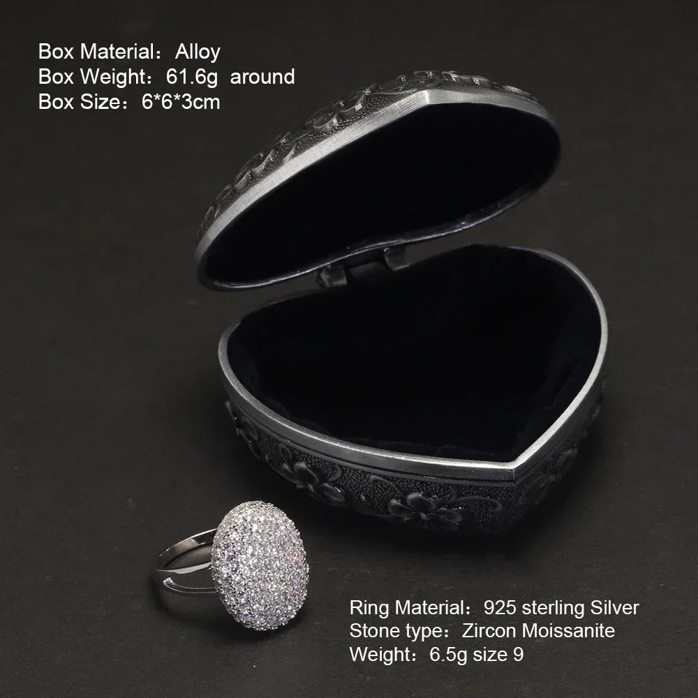 Twilight Real S925 Sterling Silver Bella Swan Engagement Ring With Metal Box - Twilight - 