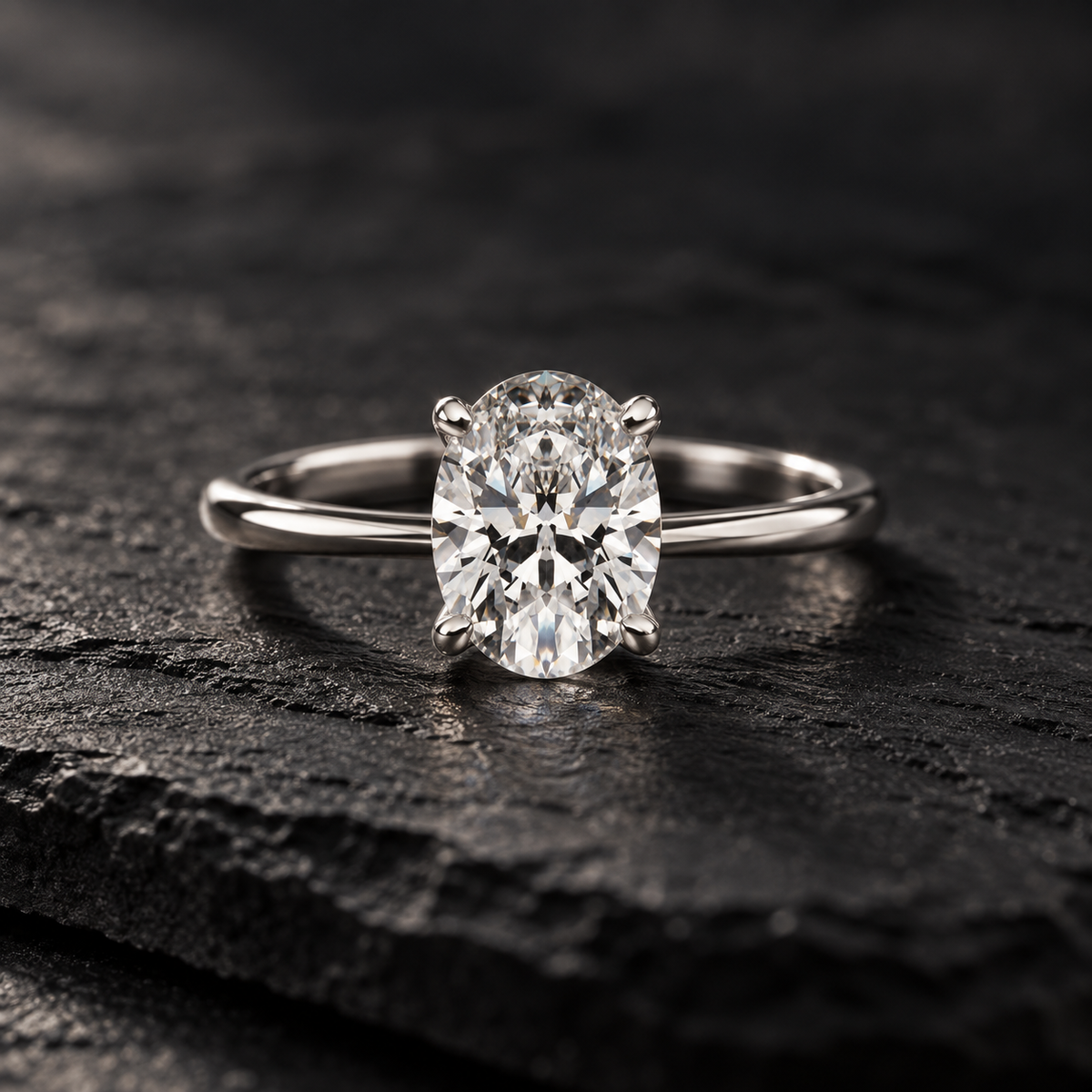 14K white gold engagement ring, oval diamond engagement ring, lab grown diamond ring, lab grown engagement ring, 1.5 carat diamond ring, 1 1/2 CTW diamond ring, oval solitaire ring, white gold solitaire ring, women’s engagement ring, diamond solitaire ring, oval cut diamond ring, 14K gold diamond ring, lab created diamond ring, four prong diamond ring, proposal ring, bridal jewelry, fine jewelry, white gold bridal ring, classic engagement ring, solitaire engagement ring