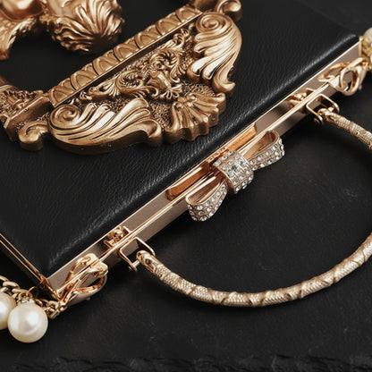 Vintage Cupid Angel Gilded Faux Leather Women’s Crossbody Square Shoulder Bag