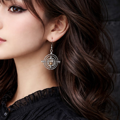 Harry Potter Prisoner of Azkaban Time Turner Hourglass Women's Dangle Earrings