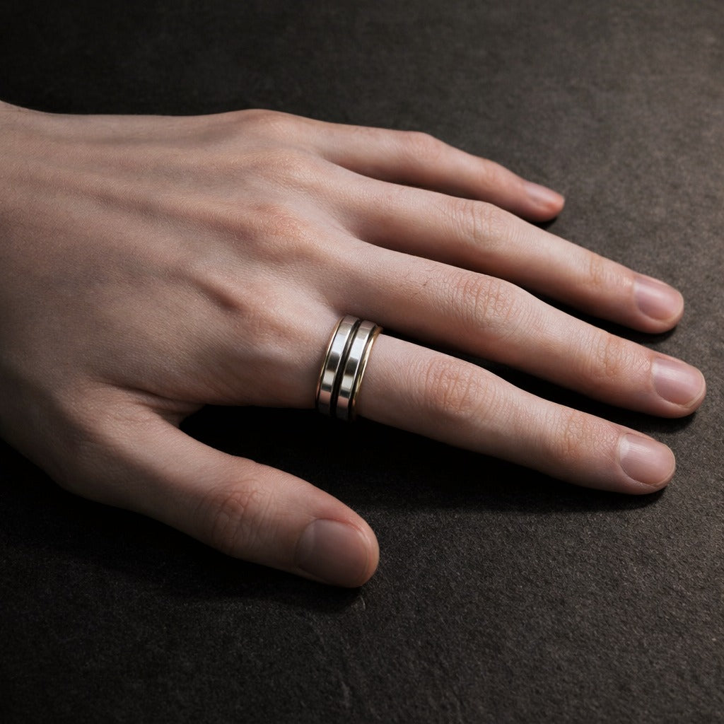 Supernatural 925 Sterling Silver Dean Winchester Ring with Family Business Engraving