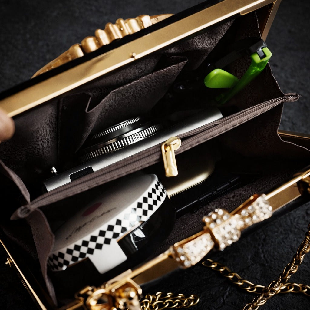 Vintage Cupid Angel Gilded Faux Leather Women’s Crossbody Square Shoulder Bag