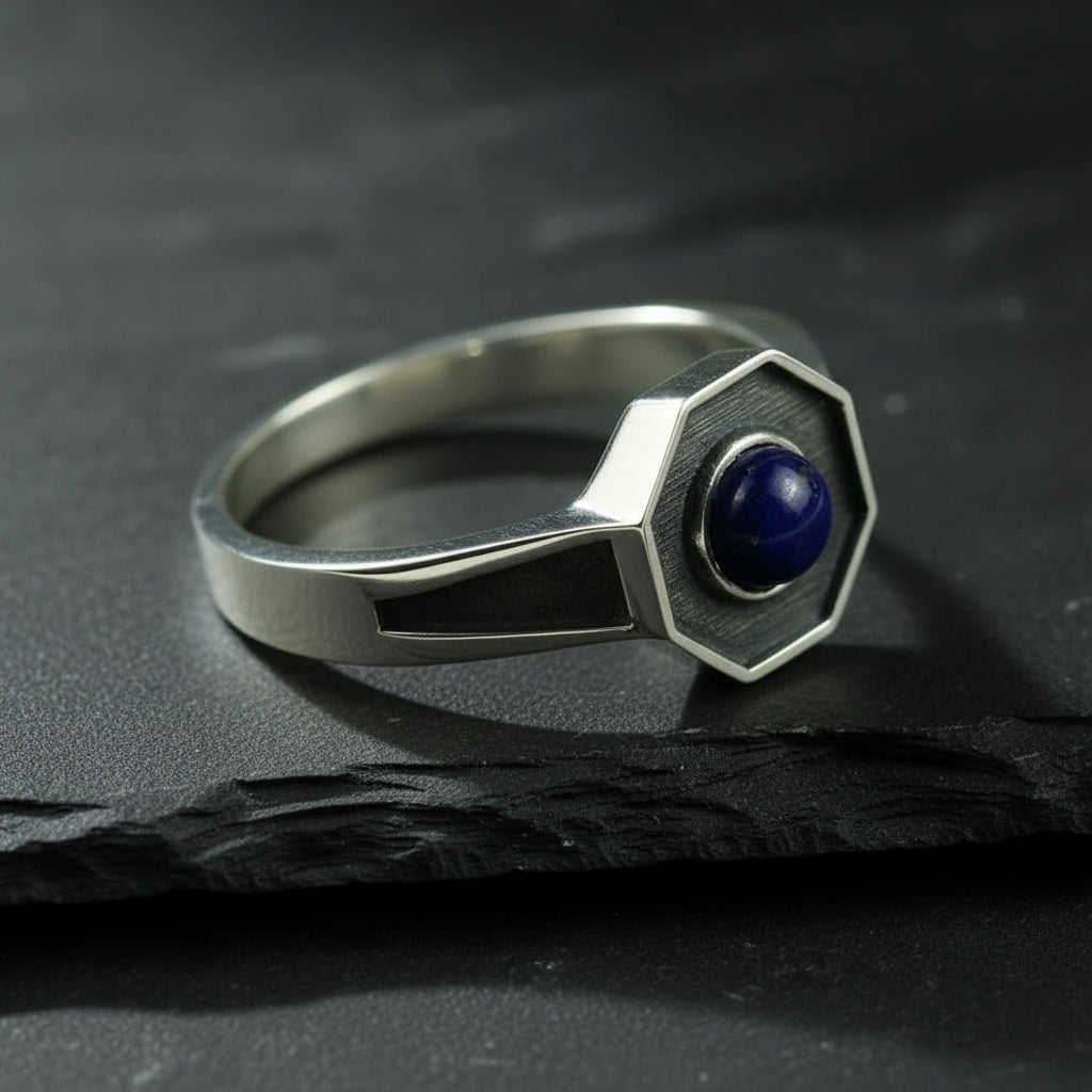 The Vampire Diaries Klaus Mikaelson Lapis Lazuli & Sterling Silver Daylight Ring