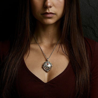 925 Sterling Silver Vampire Diaries Elena Gilbert Vervain Locket Necklace